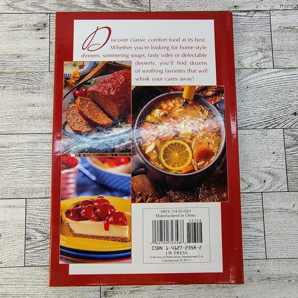 Comfort‎ Food Cookbook 2003 Hardcover Classic Recipes Cozy Home Cooking